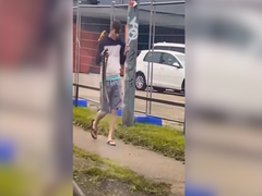 Video: Nam thanh niên cầm rắn tung tăng dạo phố