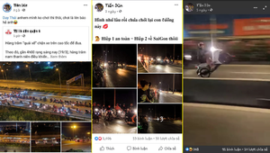 Lên facebook khoe chiến tích tổ chức chặn cao tốc làm đường đua