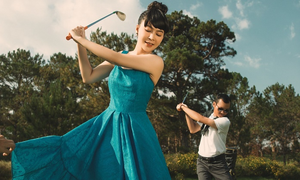 Mỹ Ngọc Bolero khoe ảnh cưới tại sân golf