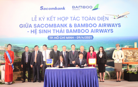Sacombank hợp tác toàn diện với Bamboo Airways: 'Hai thương hiệu, triệu giá trị'