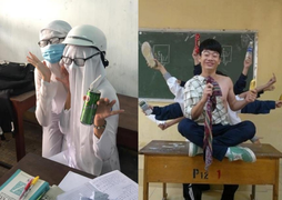 ‘Quỳ lạy’ với 1001 trò đùa của học sinh giờ ra chơi, còn gì chưa thử?