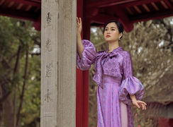 Lâm Vỹ Dạ bỗng nhiên dịu dàng nhờ áo dài của Đức Hùng