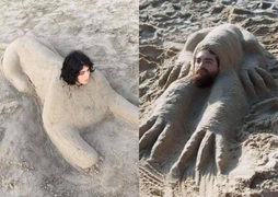 Muôn kiểu đắp cát trên biển với tài sáng tạo 'vô cực' khiến dân tình tròn mắt