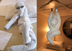 Khi nhân viên dọn phòng vui tính quá mức làm khách 'xỉu up xỉu down' vì khăn tắm