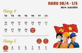 Người lao động được nghỉ 4 ngày dịp lễ 30/4 - 1/5