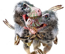 Vết cắn hung ác của đồng loại trên hộp sọ khủng long