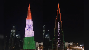 Video: Tháp cao nhất thế giới thắp sáng cờ Ấn Độ, cổ vũ chống đại dịch COVID-19