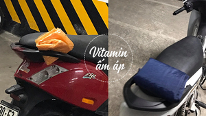 Hình ảnh hầm giữ xe với loạt áo mưa được gấp gọn bởi ‘cô Tấm’ gây xôn xao