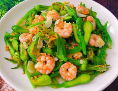 Món ngon mỗi ngày: Hoa bí xào tôm