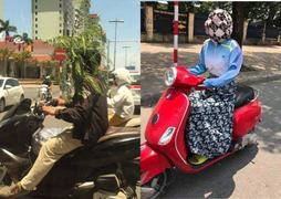 1001 kiểu chống nắng tự chế, an toàn cho da còn mắt thấy gì không thì... hên xui