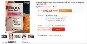Kit test nhanh COVID-19 rao bán trên chợ mạng, có nên mua?