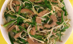 Món ngon mỗi ngày: Cật xào giá, hẹ