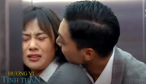 'Hương vị tình thân' tập 41: Long kéo Nam vào thang máy đòi hôn