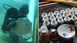 Video: Kho báu cổ trong 2 con tàu đắm ở Singapore