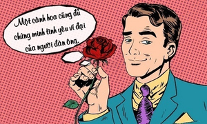 Khi đàn ông kiệm lời tặng hoa cho vợ