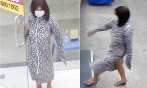 Gã trai đội tóc dài, mặc váy đóng giả nữ vào cửa hàng cướp điện thoại