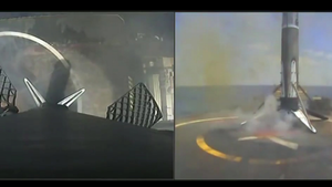 Video: Khoảnh khắc tên lửa SpaceX đáp xuống sà lan trên biển