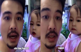 Bố hết hồn vì con gái nhỏ tính nhẩm quá siêu