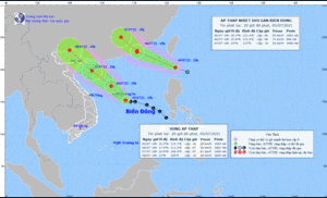 Áp thấp nhiệt đới giật cấp 9 sắp tiến vào đất liền