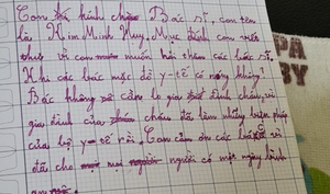 Xúc động bức thư học sinh lớp 4 gửi bác sĩ tuyến đầu chống dịch