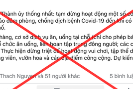 Thực hư thông tin tạm dừng cơ sở ăn uống, cắt tóc từ 18h hôm nay