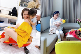 Sao Việt ở nhà mùa dịch: Hòa Minzy làm cả bánh mì chiều quý tử, Vy Oanh đi đẻ