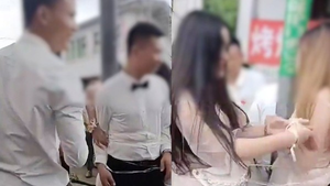 Màn náo tân hôn man rợ: Chú rể và phù dâu bị trói vào cột điện, đánh tơi tả