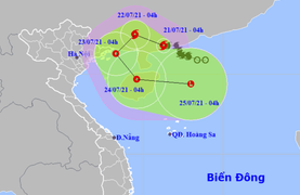 Bão số 3 tiến gần Quảng Ninh trước khi vòng ngược ra biển