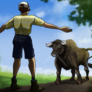 Câu hỏi về kỹ năng sinh tồn kinh điển: Bạn sẽ làm gì khi bị bò tấn công?