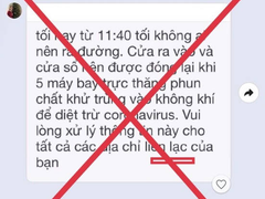 5 trực thăng phun chất khử trùng ở TP.HCM là tin bịa đặt