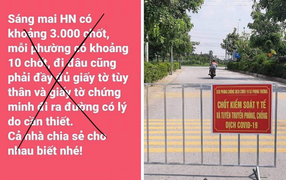 Phạt người tung tin 'Hà Nội lập 3.000 chốt kiểm soát'