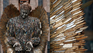 Bức tượng làm từ 100.000 con dao của tội phạm gây kinh ngạc