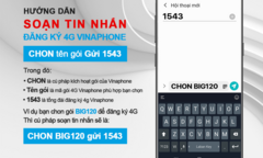 Cách đăng ký 4G vina tăng cao dung lượng
