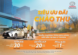 Mua Vios nhận ưu đãi lên đến 30 triệu đồng trong tháng 8