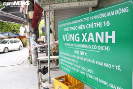 'Vùng xanh' tại các khu dân cư ở Hà Nội được kiểm soát chặt chẽ phòng COVID-19