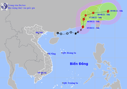 Bão số 4 giật cấp 11, hướng vào đất liền Trung Quốc
