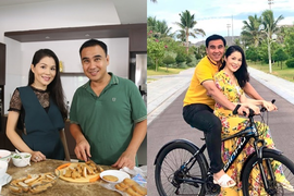 Vợ Quyền Linh đẹp mặn mà, cư xử khéo léo: Quá xứng đôi với MC hàng đầu Vbiz