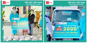 Now mang 2.000 phần quà hỗ trợ các hoàn cảnh khó khăn trong dịch COVID-19