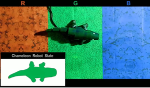Kinh ngạc robot tắc kè đổi màu theo môi trường