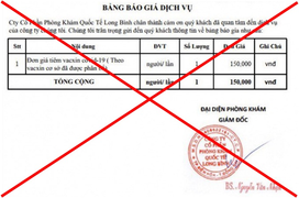 Phòng khám ở Đồng Nai tự ý công khai bảng giá tiêm vaccine COVID-19