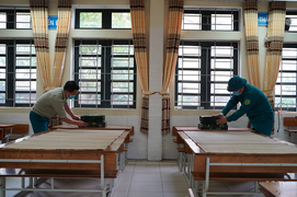 Cận cảnh các ngôi trường ở ngoại thành Hà Nội được trưng dụng làm khu cách ly