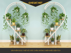 Không gian sống xanh độc đáo với kệ để hoa của Trung Hiếu Decor