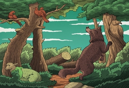 Có bao nhiêu con vật trong bức tranh?