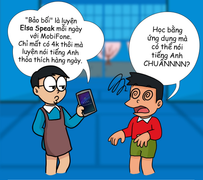 Chuyện trong nhà hàng: Khi Nobita giỏi tiếng Anh