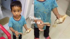 Lỡ tông gà con, bé trai nức nở cầm tiền lẻ đưa gà vào viện xin bác sĩ cứu chữa