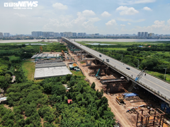 Hà Nội: Toàn cảnh dự án cầu Vĩnh Tuy 2 sau 7 tháng thi công