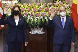 Ảnh: Chủ tịch nước tiếp Phó Tổng thống Mỹ Kamala Harris