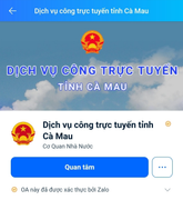 Cà Mau cấp giấy đi đường nhanh chóng qua Zalo