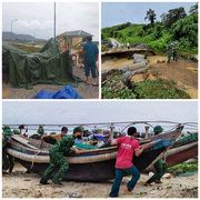 Ảnh: Bão chưa đổ bộ đã giật đổ chốt kiểm soát, cuốn đứt cầu ở Huế và Quảng Trị