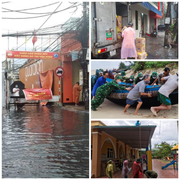 Ảnh: Bão số 5 gây mưa to, gió quật đổ cây, ngập úng ở các tỉnh miền Trung